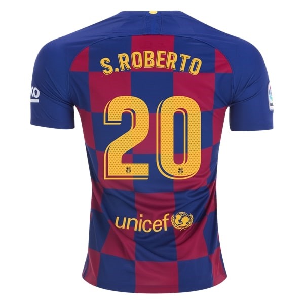 Camiseta Barcelona NO.20 S.Roberto 1ª 2019-2020 Azul Rojo